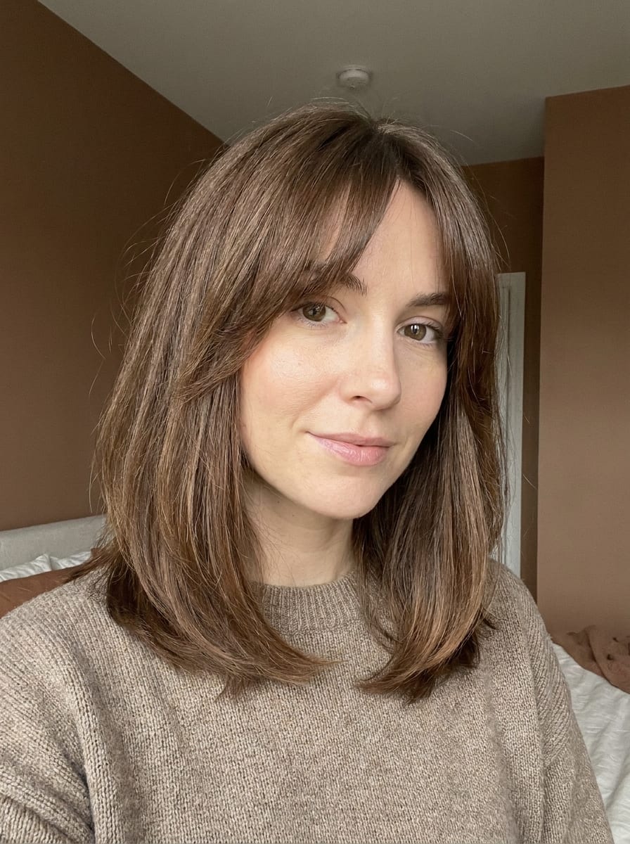 Long Bob mit Curtain Bangs - Bob mit Pony